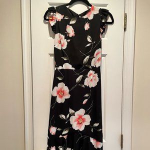 Black Floral Cocktail Dress